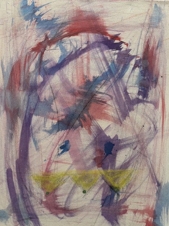 Untitled — purple, blue and red gestures in a turning field
